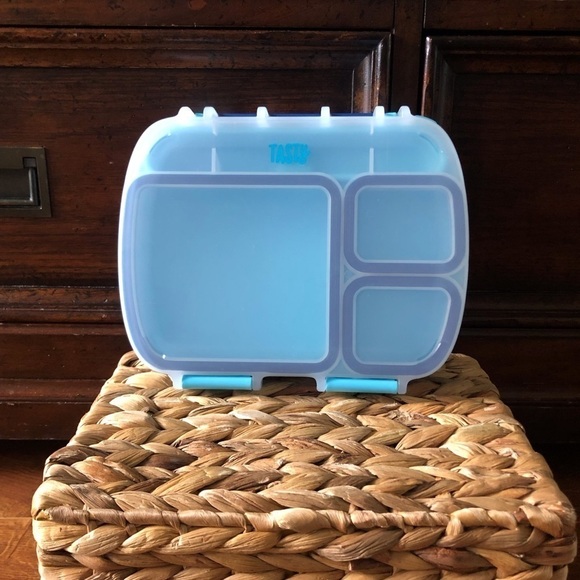 Blue & teal bento box with snap lid - Picture 1 of 8